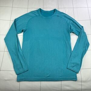 Lululemon Shirt Mens Small Blue Metal Vent Tech Long Sleeve Athletic Gym Workout